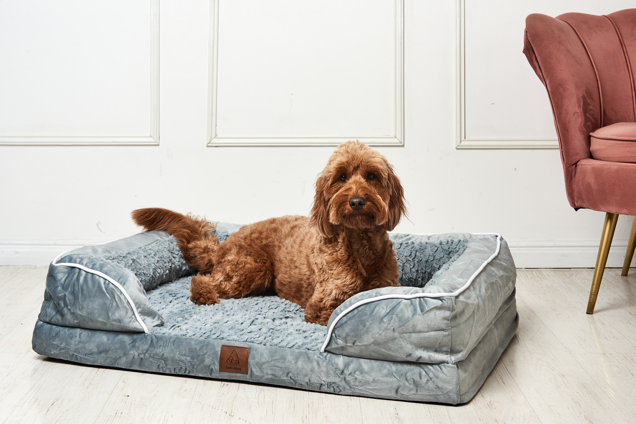DeltaDog Cozy ortopédiai kutyafekhely - Füstös Jégkék - Image 3