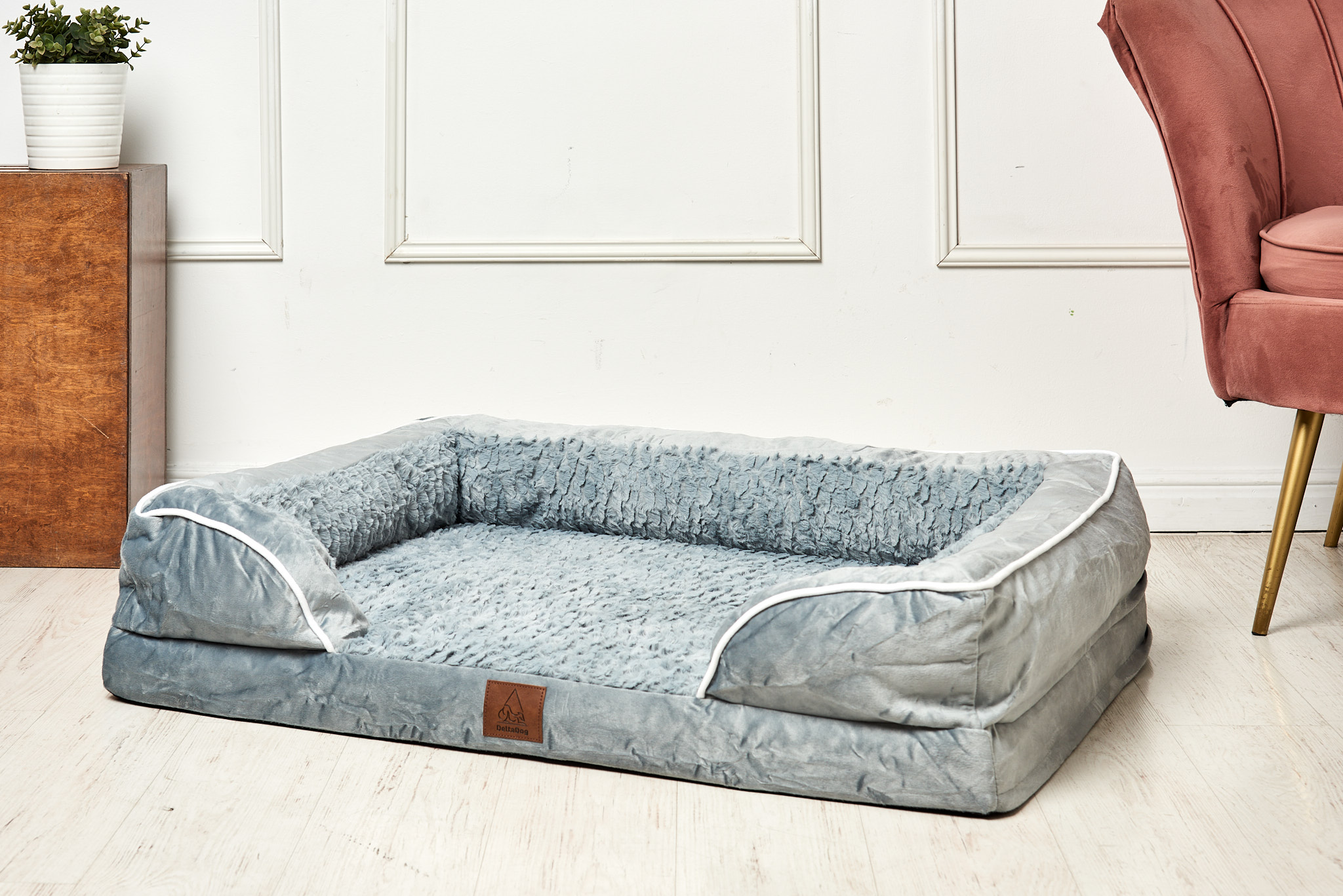 DeltaDog Cozy ortopédiai kutyafekhely - Füstös Jégkék - Image 2